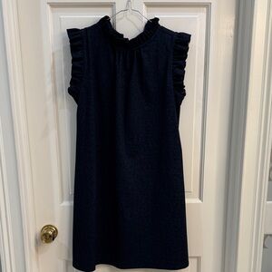 Jude Connally Midnight denim Dress with Ruffle Detail
